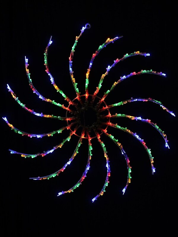 50cm Spiral Galaxy Look Pinwheel With Multi Colour LED String Light Display — image 3