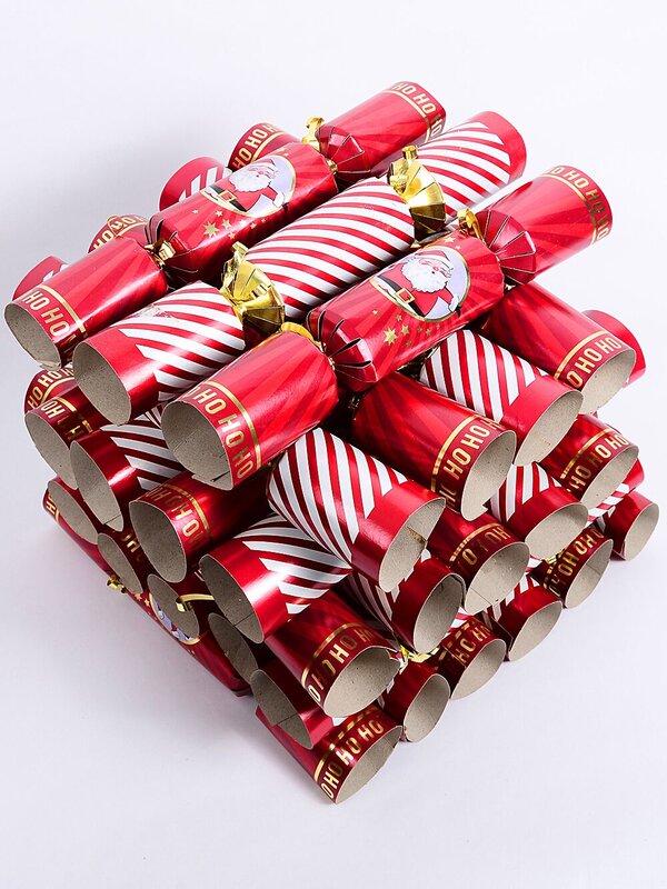 50x Jolly Santa & Candy Cane Stripe Christmas Bon Bons (Crackers) | 31cm — image 5