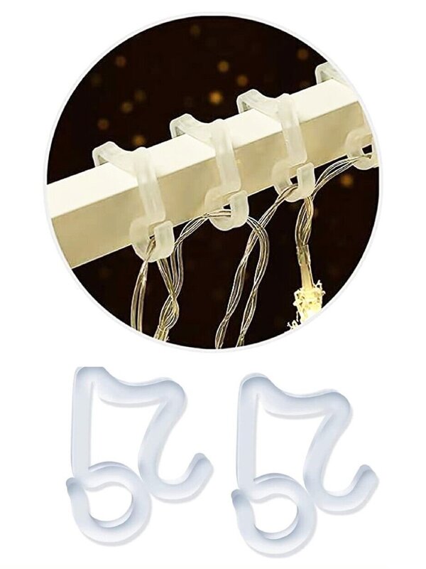 50x Reusable Outdoor Gutter Hooks Christmas Lights Accessory — image 5