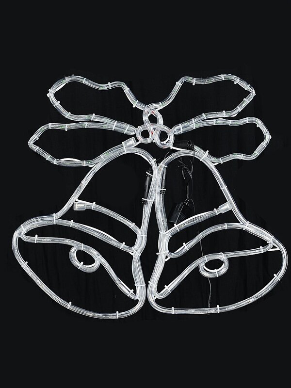 55cm Dynamic Christmas Bells & Holly Outdoor LED Rope Light Display — image 5