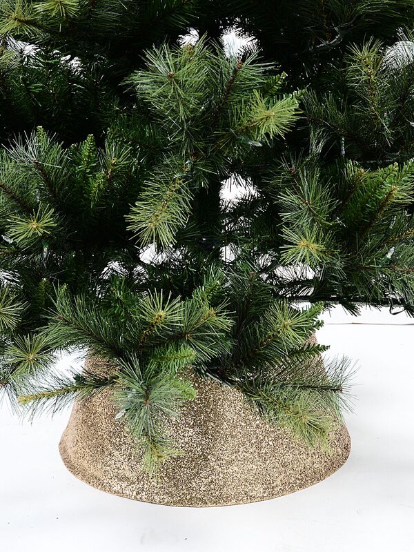 58cm Crystal Gold Glitter Textured Effect Christmas Tree Collar — image 2