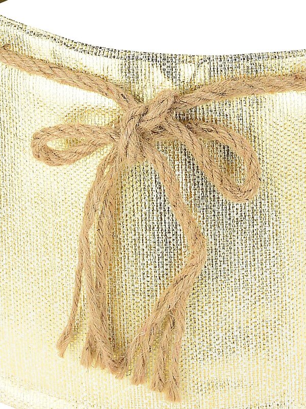 58cm Gold On White Textured Rope Knot Christmas Tree Collar — image 2