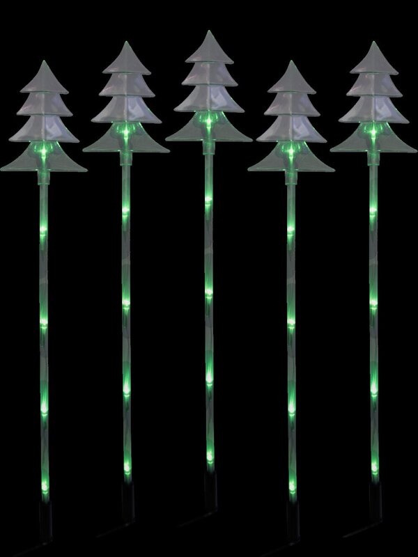 6 Green LED Tree Solar Stake Light - 66cm — image 2
