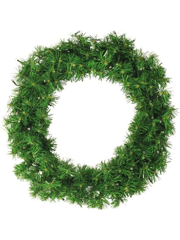 60 Multi Colour Lighting Connect LED Pine Wreath - 50cm — image 2