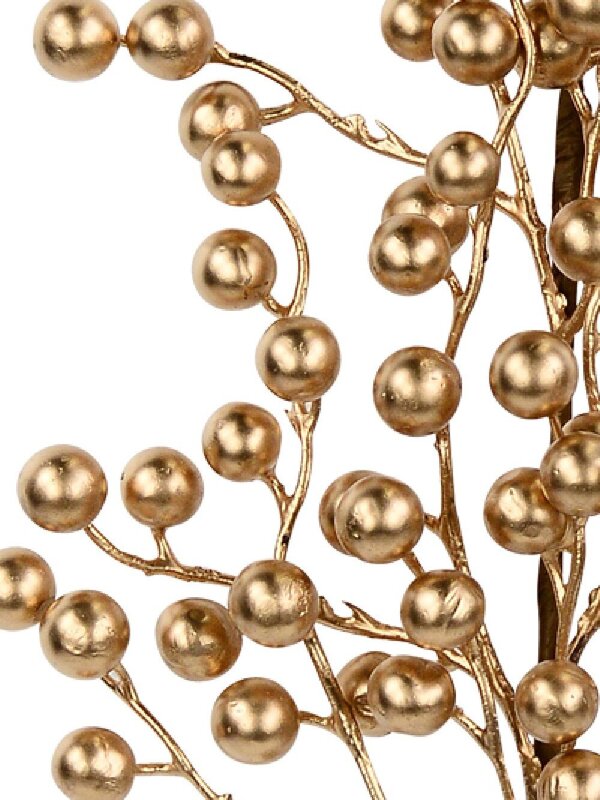 Matte Gold Berry Botanical Branch Long Christmas Stem | 60cm — image 4