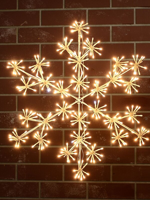 64cm Twinkle Starburst Snowflake Warm & Cool White LED Light Display — image 5