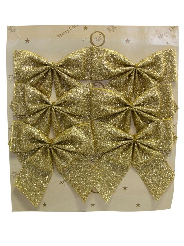 6x Gold Glitter Timeless Essential Bows | 80mm — image 3