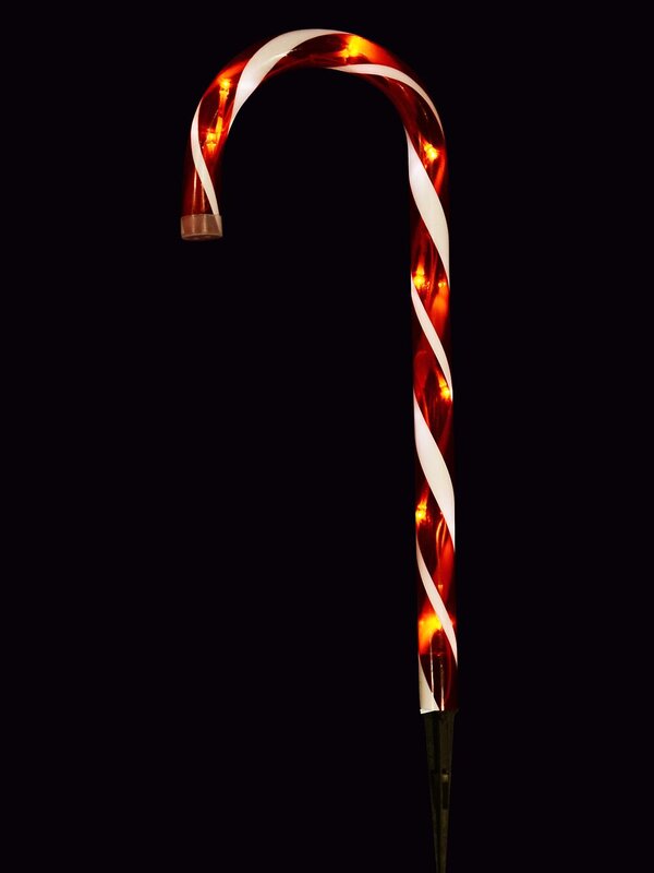 6x LED Christmas Candy Cane Path Lights - Red & White Garden Stakes | 54cm — image 3