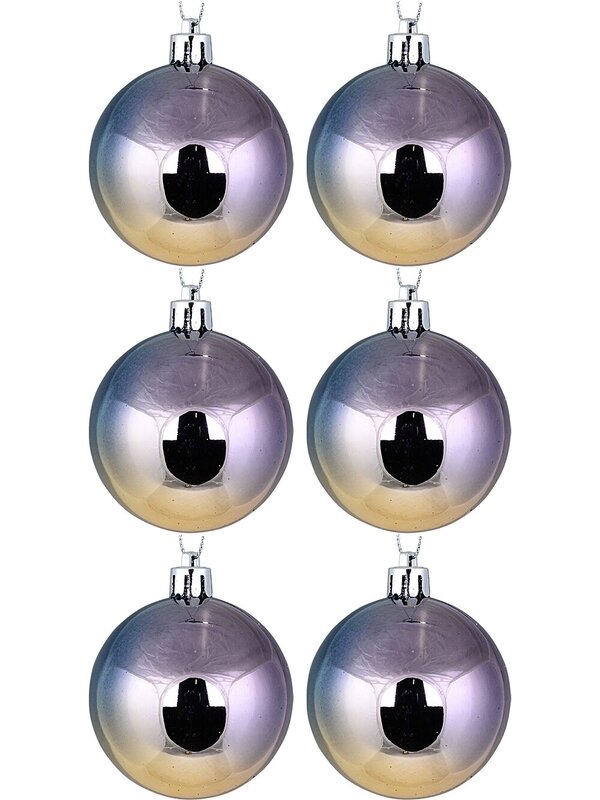 6x Lustrous Holographic Oil-Slick Rainbow Essential Baubles | 60mm — image 3