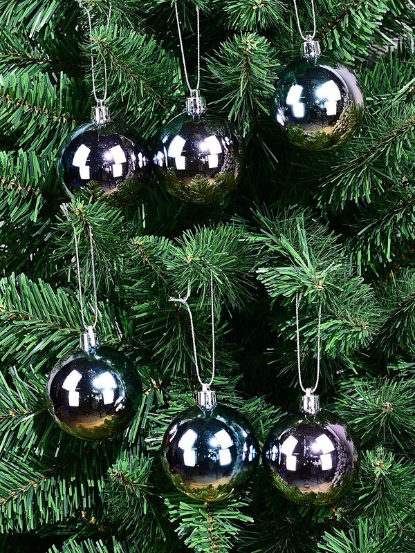 6x Lustrous Holographic Oil-Slick Rainbow Essential Baubles | 60mm — image 2