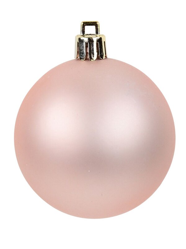 6x Lustrous Light Rose Gold Essential Matte Baubles | 60mm — image 4
