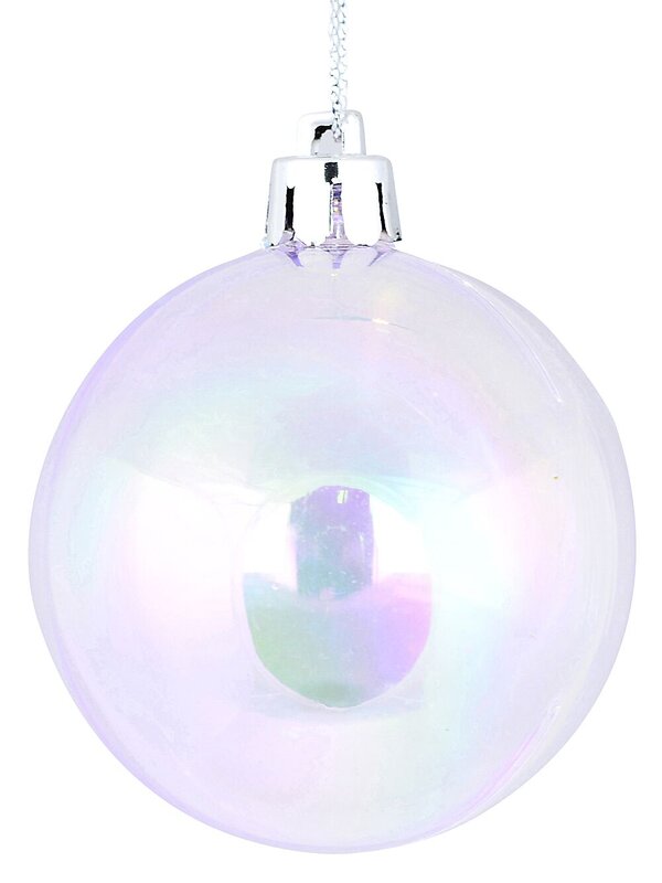 6x Radiant Iridescent Blue & Pink Essential Soap Bubble Baubles | 60mm — image 5