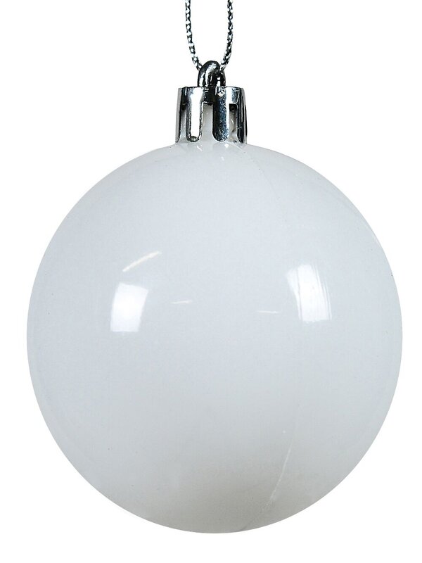 6x Radiant White & Clear Essential Gloss & Frosted Baubles | 60mm — image 5