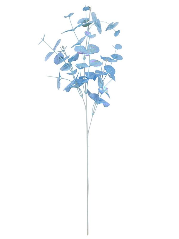 Iridescent Light Blue Eucalyptus Spray Long Christmas Stem | 72cm — image 4