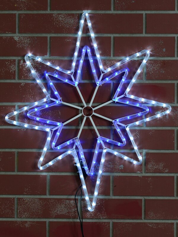 75cm Concentric Star Blue & Cool White LED Outdoor Rope Light Display — image 2