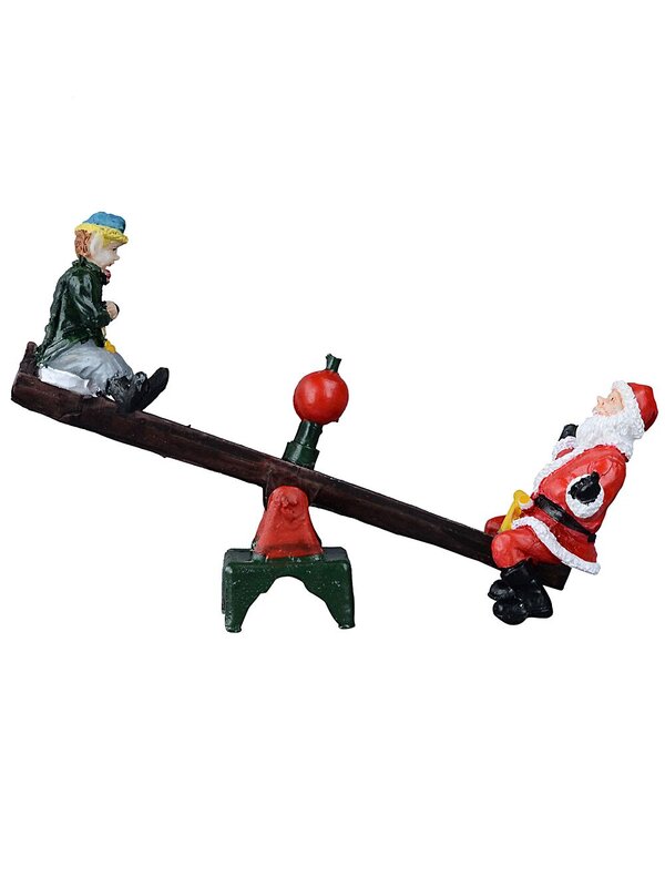 7x Santa & Family Park Village Scene | 10cm Tree — image 5