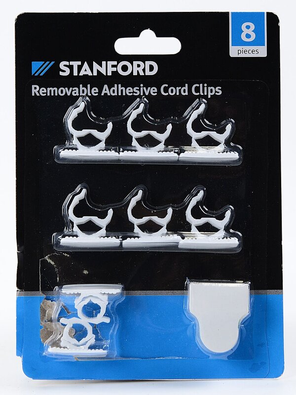 8x Adhesive Cable Cord Clips | Damage-Free Removable Wall Hooks — image 4