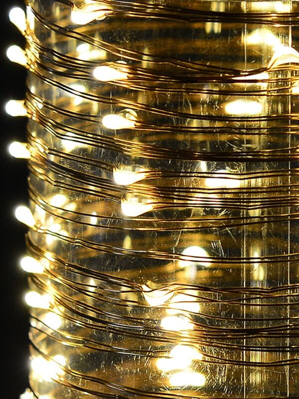 80 Warm White Micro LED Bulb Christmas Wire Seed Battery Lights - 8m — image 3