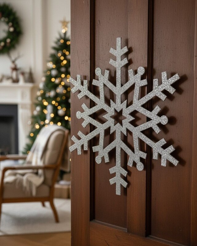 Imperial Silver & Laser Snowflake Large Display Ornament | 80cm — image 3