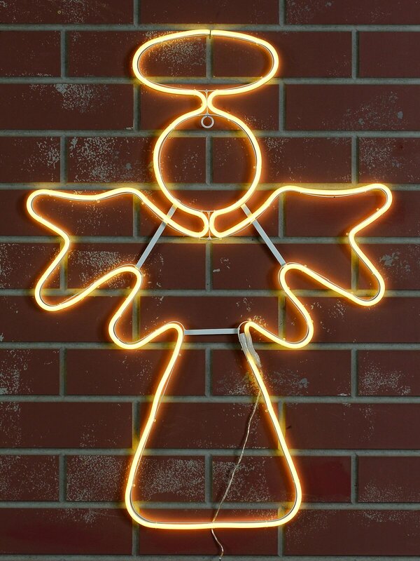 82cm Nativity Angel & Halo Outdoor Christmas Warm White Neon LED Display — image 5