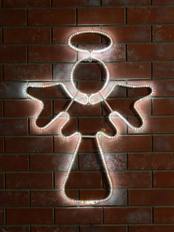 83cm Nativity Angel & Halo SMD Strip With Cool White LED Light Display — image 2