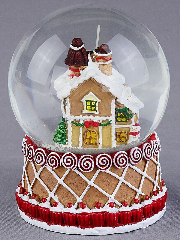 60mm Gingerbread House Mini Christmas Waterball Snow Globe — image 4