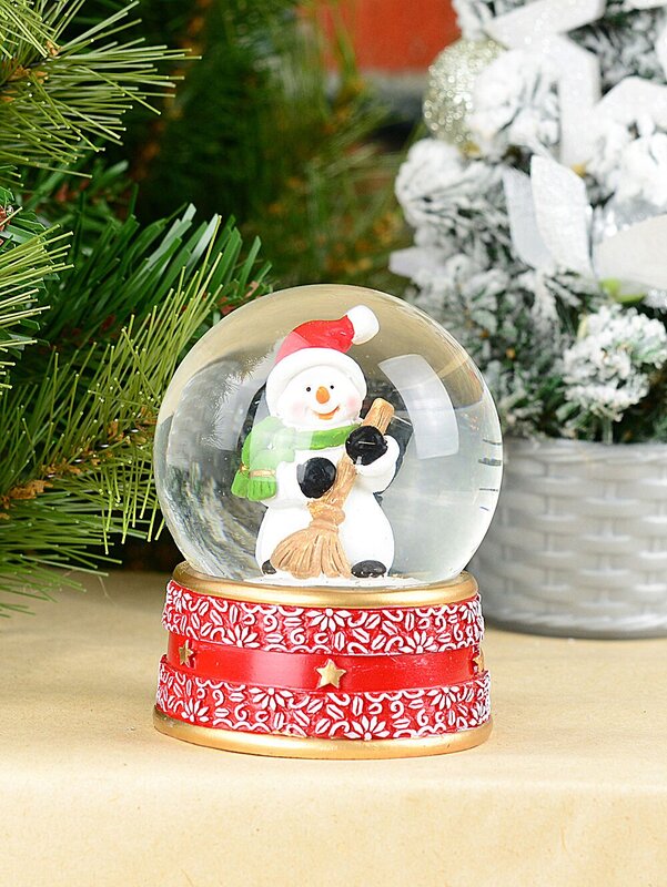 60mm Snowman Sweeper Mini Christmas Waterball Snow Globe — image 2