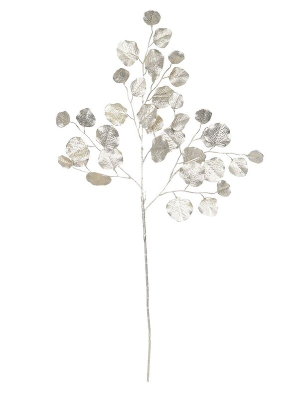 86cm Champagne Wide Leaf Magnolia Look Spray Long Christmas Stem — image 2