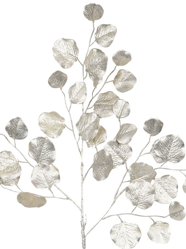 86cm Champagne Wide Leaf Magnolia Look Spray Long Christmas Stem — image 3