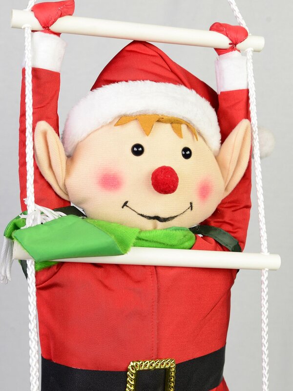 87cm Padded Nylon Christmas Elf Climbing Ladder Outdoor Decoration — image 2