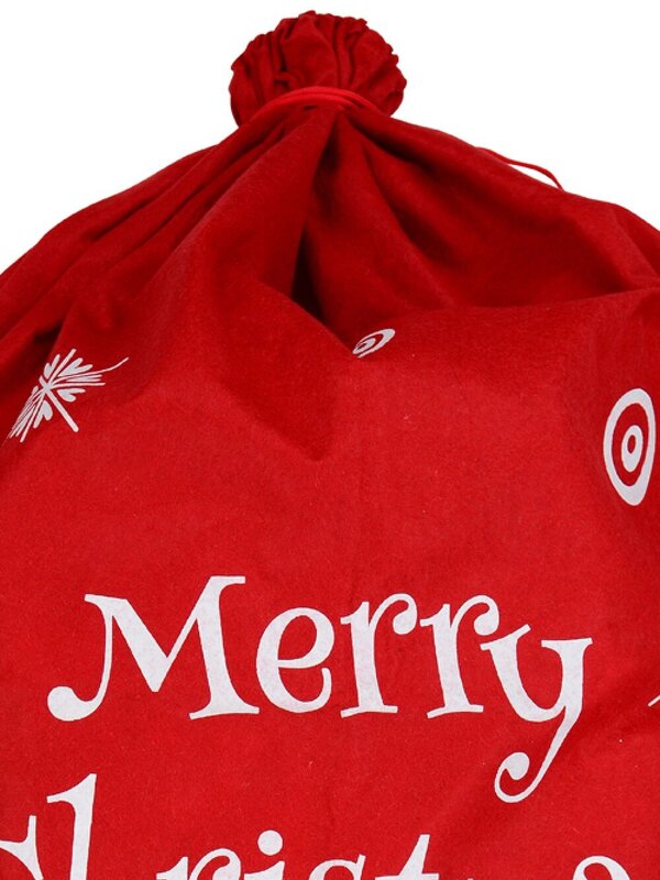 Large Red Felt Sleigh Silhouette & Merry Christmas Santa Sack | 88cm — image 3