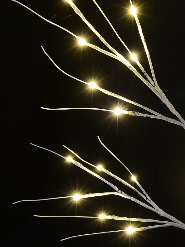 90cm Scandinavian Birch Outdoor Tree With 36 Neutral White LED