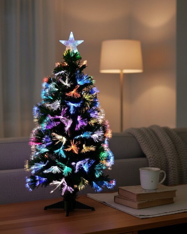 90cm Vivid Multi Colour Dynamic LED Fibre Optic Christmas Tree | 85 Tips — image 2