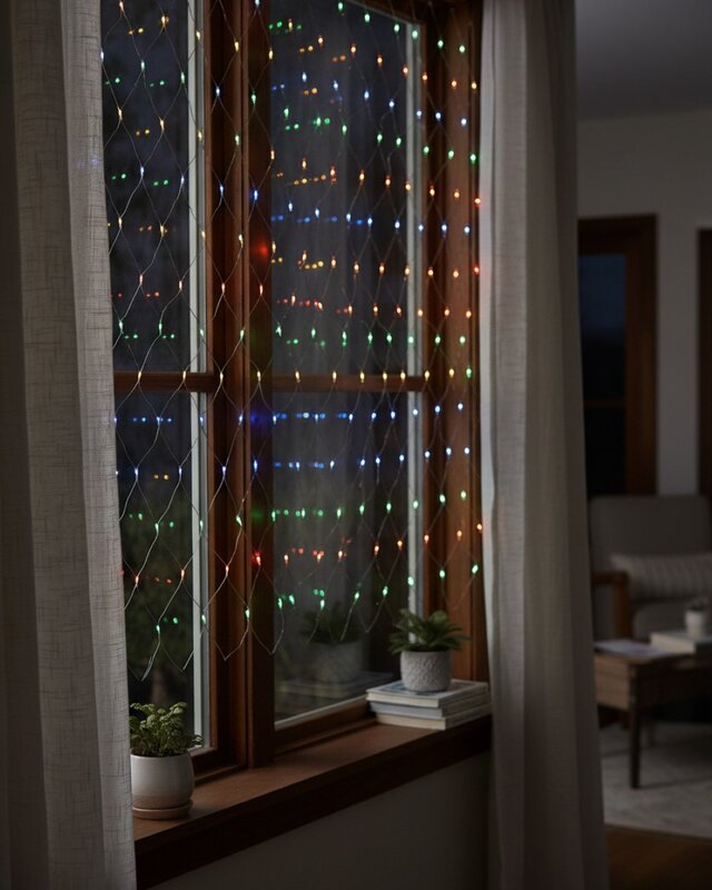 96 Multi Colour LED Net Lights 8 Function With Memory Hold | 1.3m x 2.1m — image 3