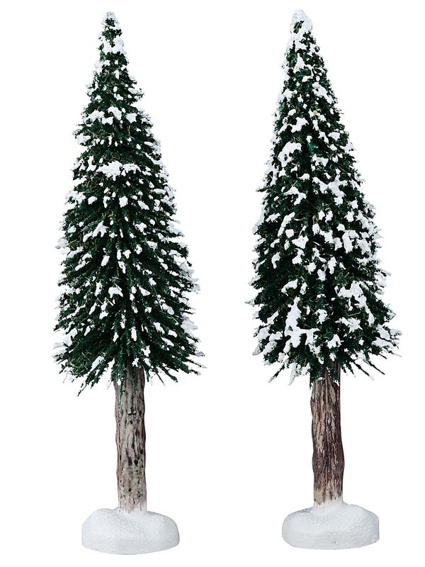 9x Santa & Sleigh With Reindeer, Moose & Trees Village Scene | 14cm Tree — image 8