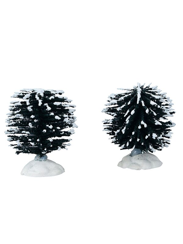 9x Snow Tipped Pine Tree & Shrub Village Scenery | 21cm Tree — image 7