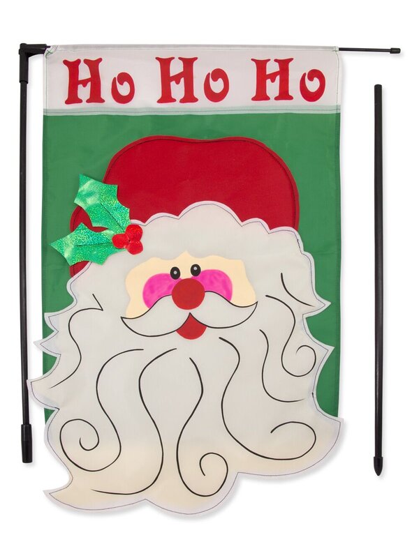 Garden Banners - Ho Ho Ho Santa Face - 60cm