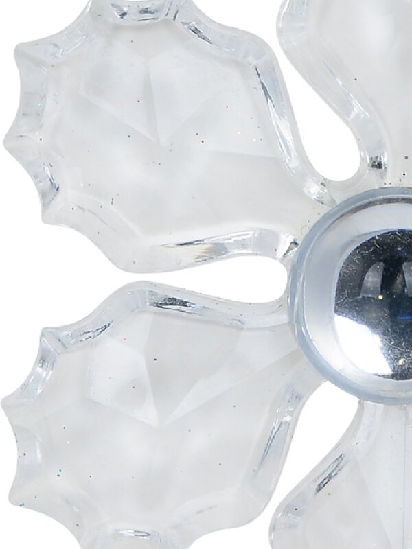 Acrylic Snowflake & Centre Dome Christmas Tree Hanging Decoration - 10cm — image 2