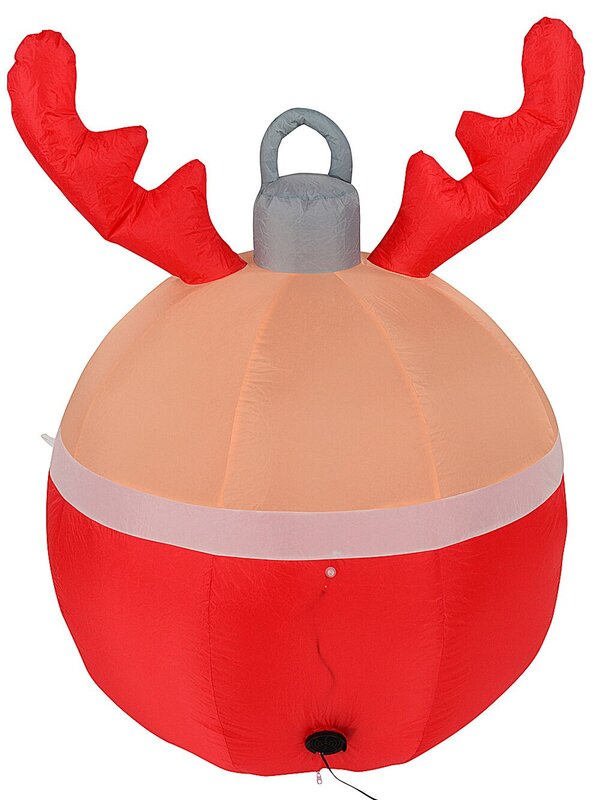 Adorable Reindeer Bauble-Shaped Outdoor LED Christmas Inflatable | 1.2m — image 4