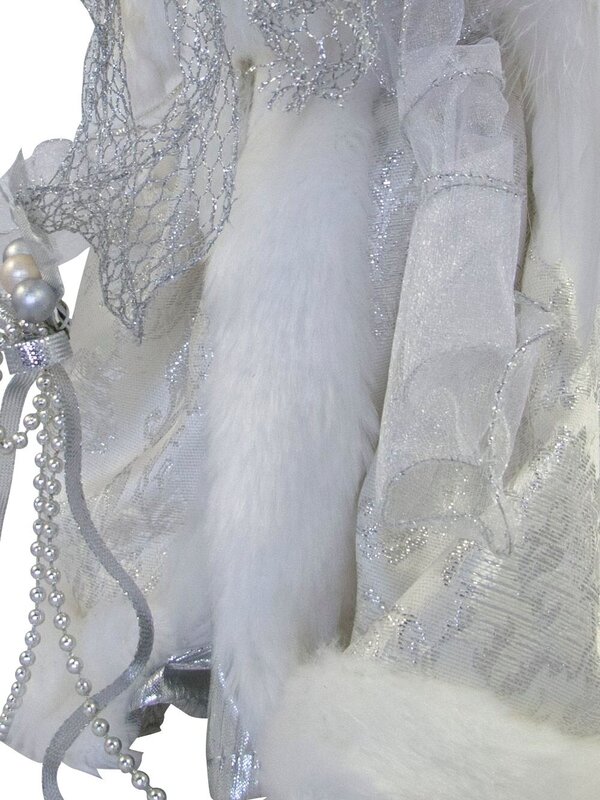 Angel With White Dress & Ceramic Face Tree Top Decoration - 30cm — image 10