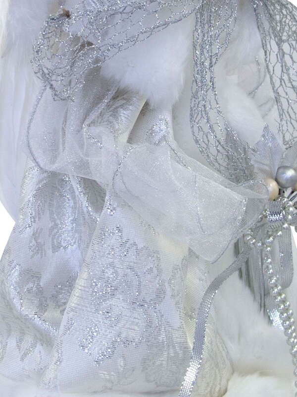 Angel With White Dress & Ceramic Face Tree Top Decoration - 30cm — image 8