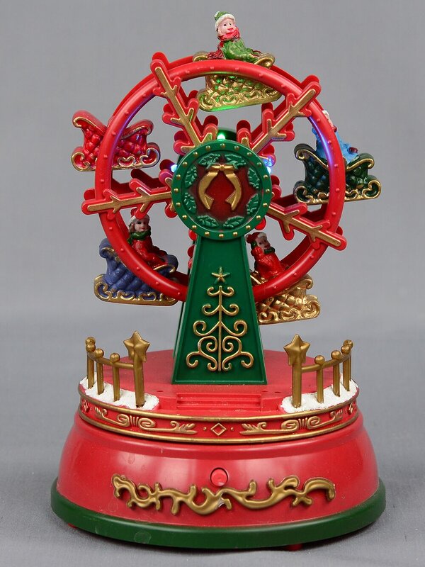 Animated, Illuminated & Musical Christmas Village Ferris Wheel Scene - 19cm — image 4
