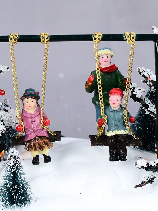 Animated Kids On Playground Swing With Multi Colour LED Lights | 14cm — image 5