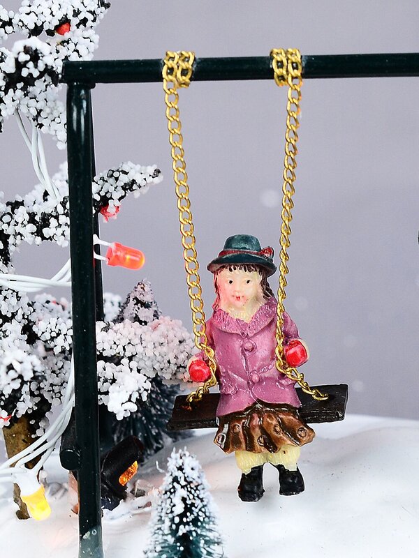 Animated Kids On Playground Swing With Multi Colour LED Lights | 14cm — image 6