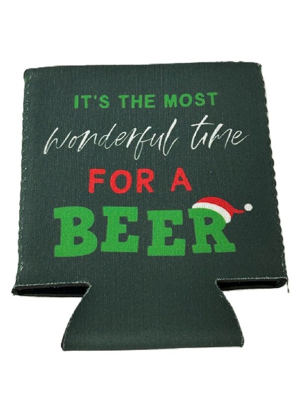 Assorted 10cm Stubby & Can Holders | Santa Suit Or Festive Text Design — image 7