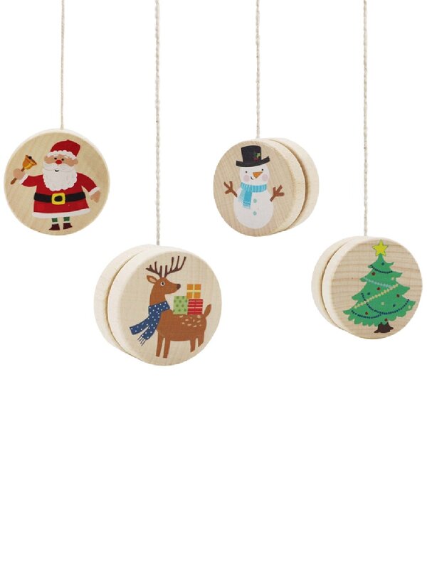 Assorted Christmas Design Wooden Yo Yo | Festive Stocking Filler — image 3
