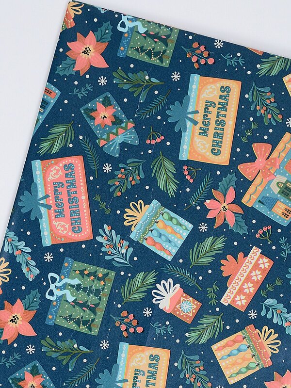 Assorted Christmas Motto & Festive Icon Paper Gift Wrap | 3m x 70cm — image 7