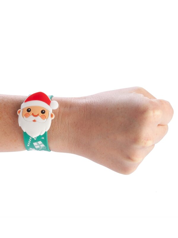 Assorted Christmas Snap Wristbands | Santa Elf Or Reindeer Slap Bands — image 3