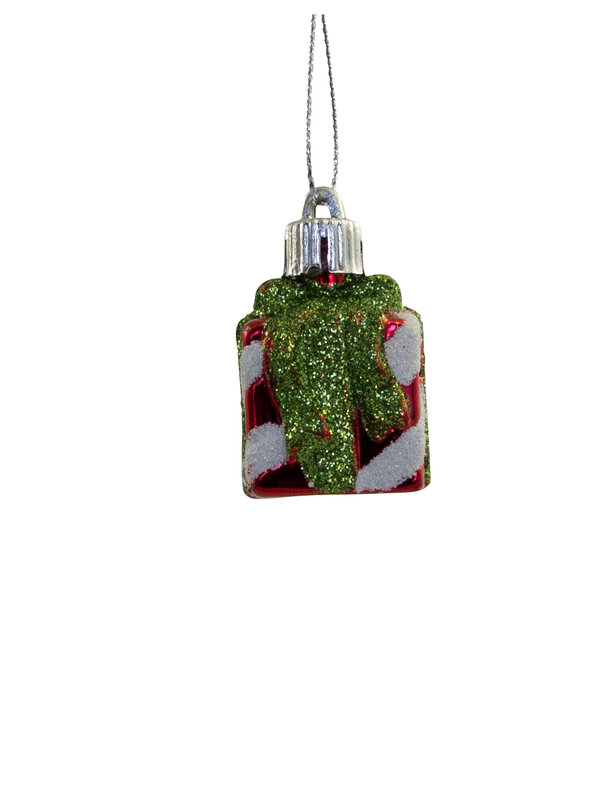 Assorted Glass-Like Boot & Presents Hanging Decorations - 12 x 40mm