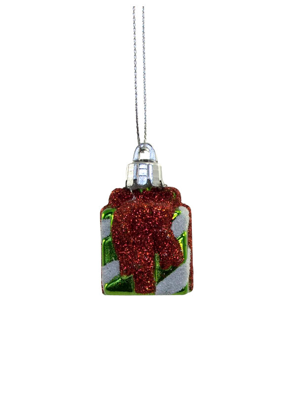 Assorted Glass-Like Boot & Presents Hanging Decorations - 12 x 40mm